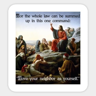Jesus Sermon On The Mount Command Sticker